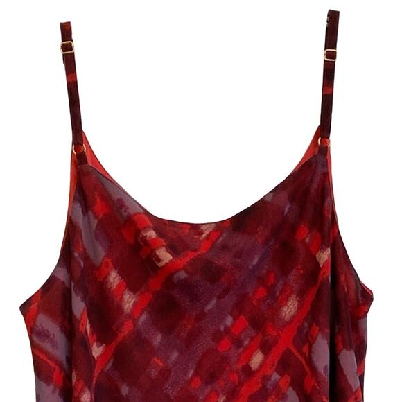 CAbi‎ Cherish Sleeveless Blouse/Tank Top Maroon Red Purple Print - L EUC - Picture 7 of 13